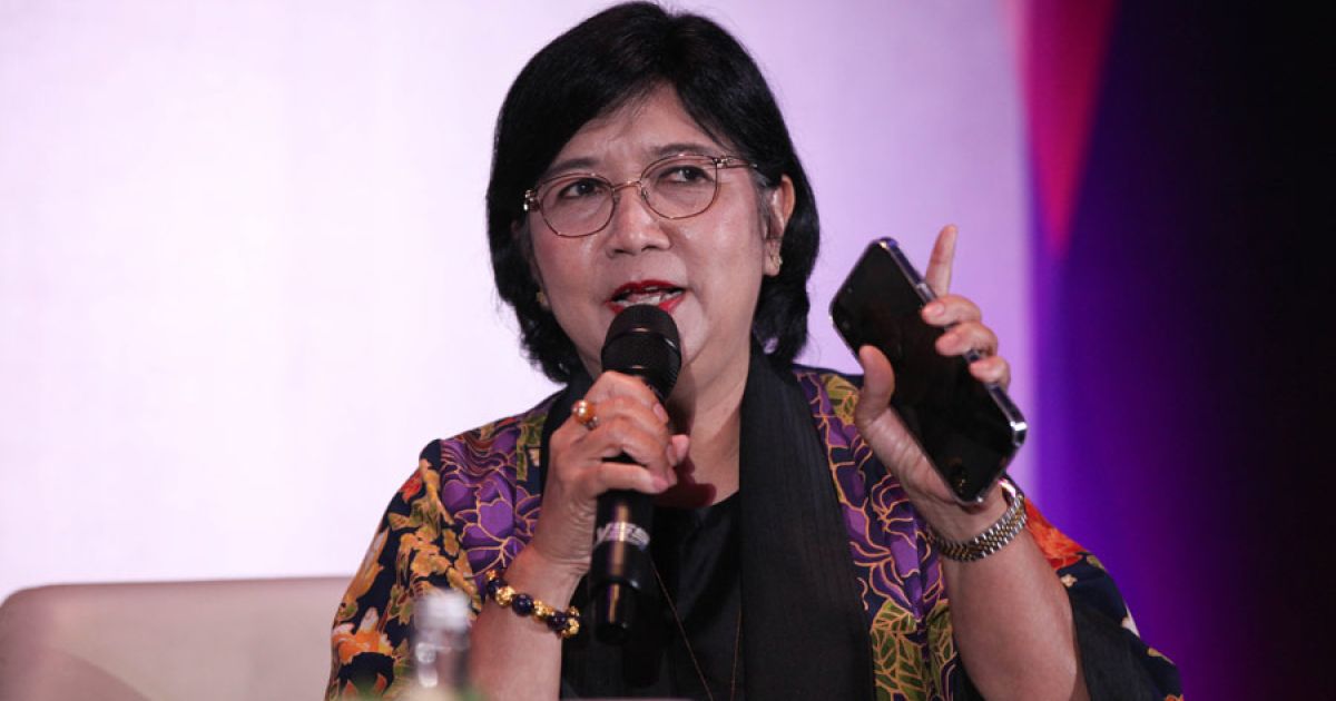Deputi Gubernur Senior BI, Destry Damayanti saat acara ‘Women on The Move' di Jakarta, Rabu (21/6/2023) silam. (Foto: Bloomberg Technoz/ Andrean Kristianto)