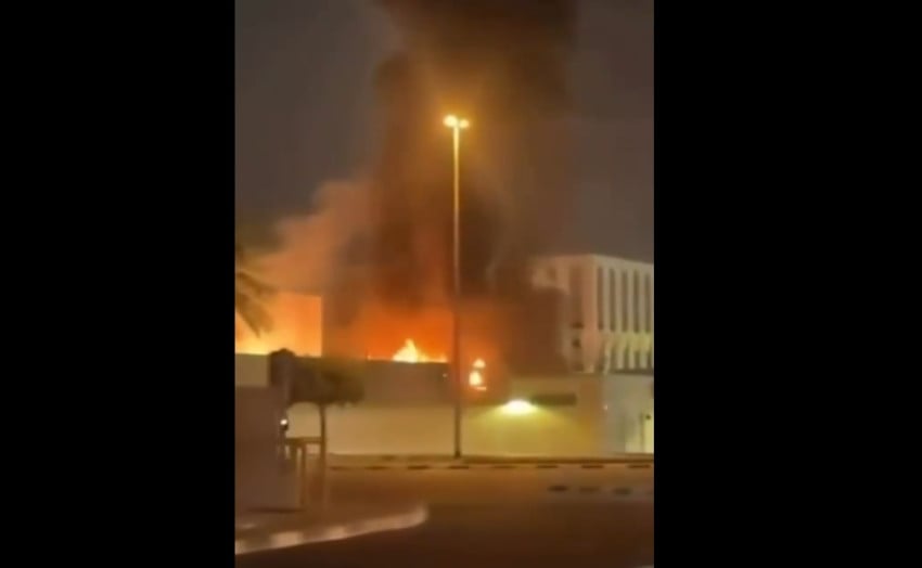 Perlawanan Teheran makin ganas, konsulat AS di Dubai diserang drone Iran. Foto/X/@hornafricanguy