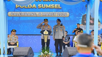 Kapolri Pimpin Apel Ojol dan Buruh di Sumsel (Foto: Dok Ist)