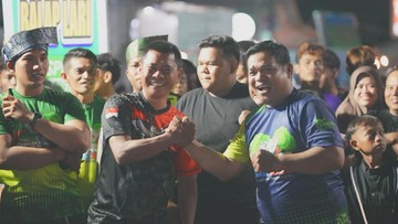 Foto: Polres Kepulauan Meranti menggelar kegiatan Fun Night Run 'Go Sprint Go Green'. (Dok. ist)