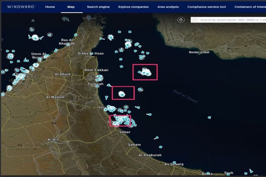 Sekitar 1.000 kapal terjebak di Teluk akibat perang antara Iran vs AS-Israel semakin meluas. Foto/winward.ai