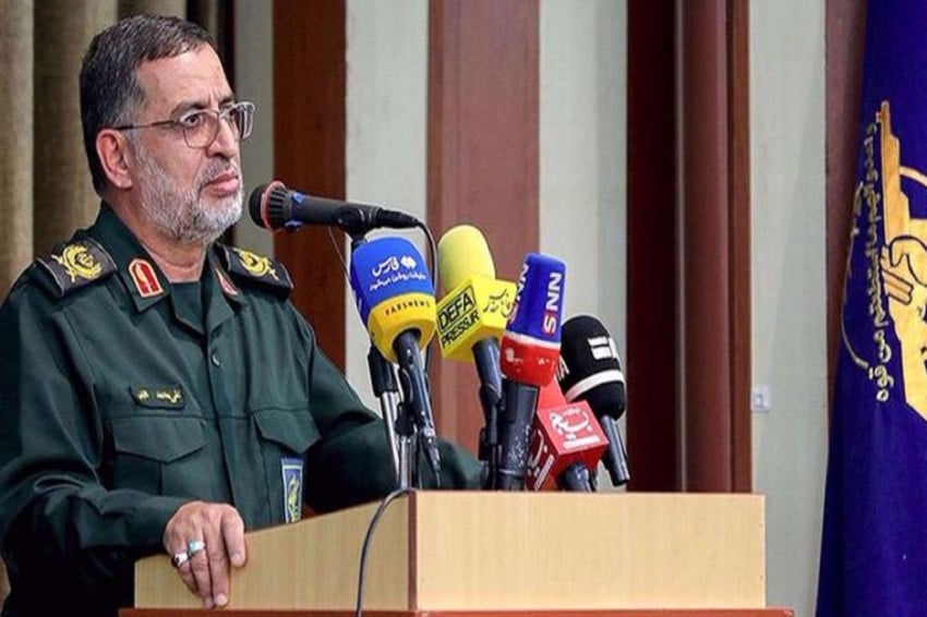 Juru bicara IRGC Iran Brigadir Jenderal Ali Mohammad Naeini menolak klaim Presiden AS Donald Trump bahwa perang hampir selesai dengan kehancuran diderita pihak Teheran. Foto/X @TehranTimes79