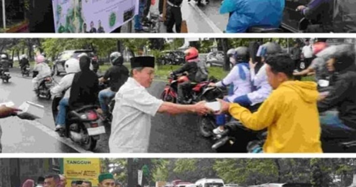 Forwaka Sumut dan Forwaka Kabupaten/ Kota Bagi Takjil Serentak ke Pengguna Jalan