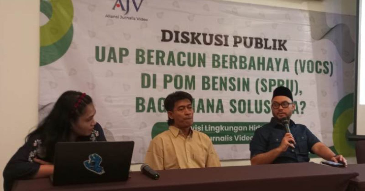 Persoalan emisi uap bahan bakar di SPBU yang berpotensi berdampak pada kesehatan manusia serta lingkungan kembali diangkat oleh Aliansi Jurnalis Video (AJV). foto: DSP