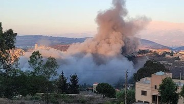 Foto: Ilustrasi serangan Israel di Lebanon (dok. AFP).