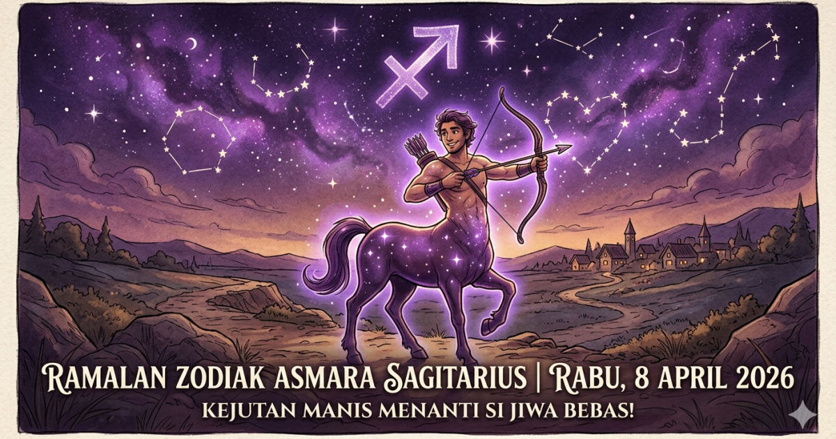 Ramalan Zodiak Asmara Sagitarius Rabu, 8 April 2026: Kejutan Manis Menanti si Jiwa Bebas!
