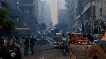 Israel menggempur gedung permukiman di Beirut setelah menyangkal gencatan senjata AS-Israel juga berlaku untuk Lebanon (dok. Getty Images/Daniel Carde)