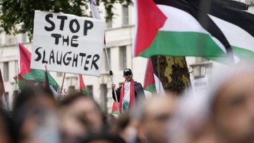 Ilustrasi demonstrasi pro Palestina (Foto: AFP/CARLOS JASSO)