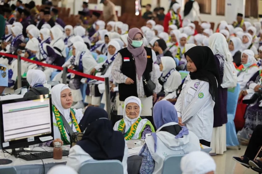 Calon jemaah haji Indonesia. Foto: Dok SindoNews/Aldhi Chandra
