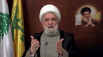 Foto: Pemimpin Hizbullah Naim Qassem (Al Manar TV/Reuters TV via REUTERS/File Photo Purchase Licensing Rights).