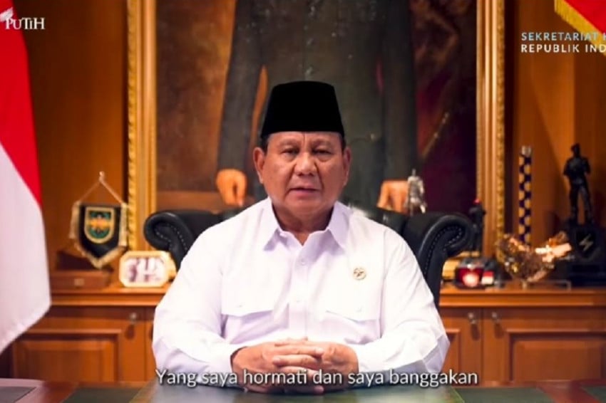 Presiden Prabowo Subianto memberikan ucapan kepada seluruh umat Hindu di Indonesia selamat merayakan Dharma Santi Nasional Tahun 2026 atau Tahun Baru Saka 1948. Foto/BPMI Setpres