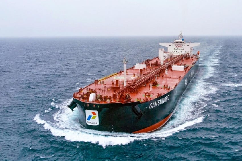 PT Pertamina International Shipping (PIS) mengumumkan dua kapal miliknya yang sebelumnya tertahan di kawasan Teluk Arab atau Teluk Persia kini bersiap untuk melintasi Selat Hormuz.Foto/SindoNews