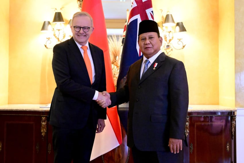 Perdana Menteri (PM) Australia Anthony Albanese dan Presiden RI Prabowo Subianto. Foto/Istimewa