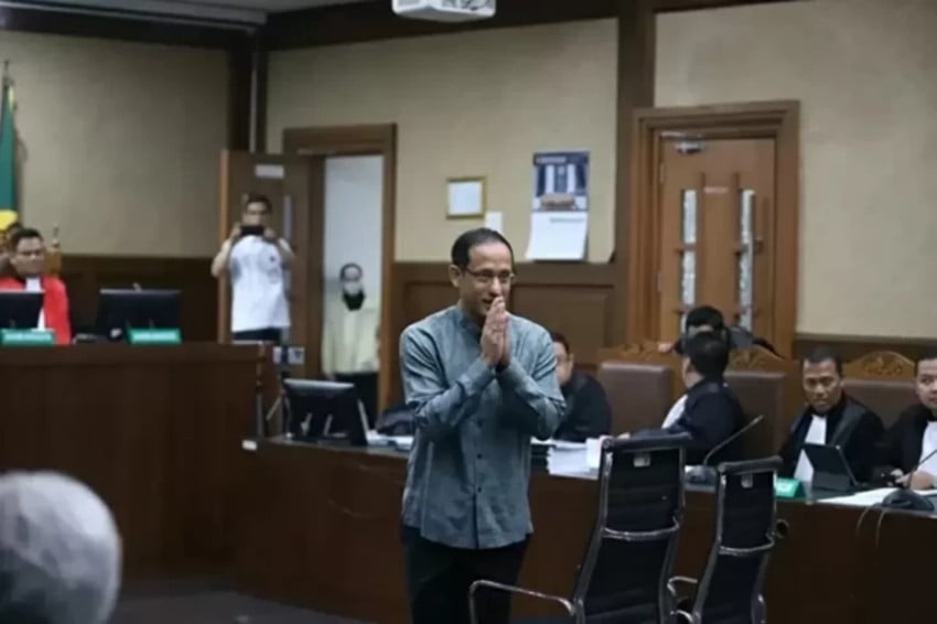 Mantan Mendikbud Ristek Nadiem Anwar Makarim menegaskan, kesaksian para guru dari Aceh hingga Papua bukti Chromebook bukti tidak ada kerugian negara. Foto/SindoNews