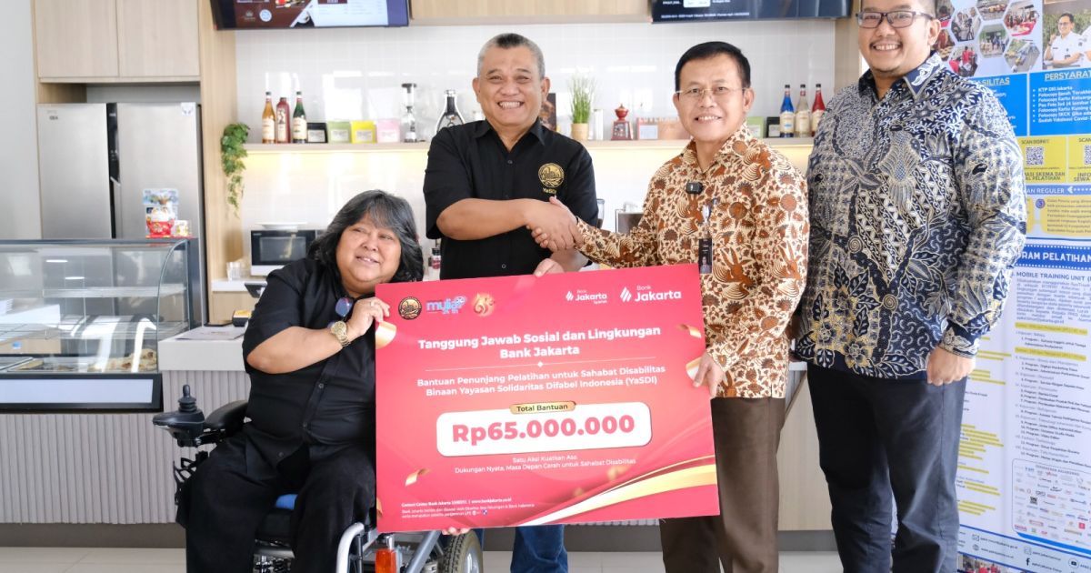 Bank Jakarta salurkan bantuan pelatihan bagi penyandang disabilitas binaan YaSDI dalam rangka HUT ke-65