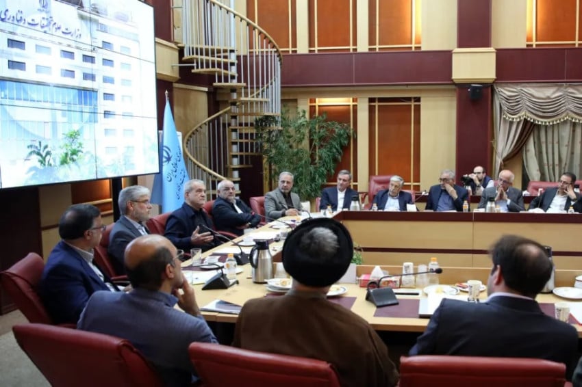 Presiden Iran Masoud Pezeshkian berbicara saat kunjungan dan inspeksi Kementerian Sains, Riset, dan Teknologi di Teheran, Iran pada 19 April 2026. Foto/Kepresidenan Iran/Anadolu Agency
