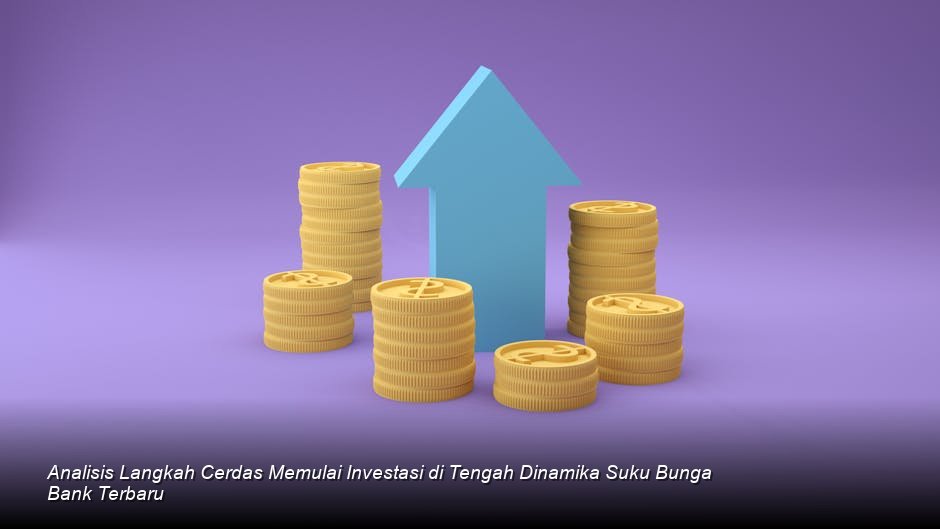 Grafik garis pertumbuhan ekonomi yang menanjak tajam, di latar depan terdapat tumpukan koin emas yang tertata rapi di atas meja kayu modern.