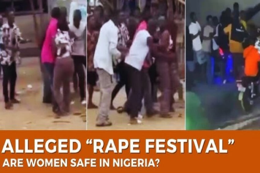 Festival Alue-Do yang digelar sebagai ritual kesuburan di Nigeria memicu kemarahan publik internasional, dianggap sebagai festival pemerkosaan. Foto/Medafrica Times