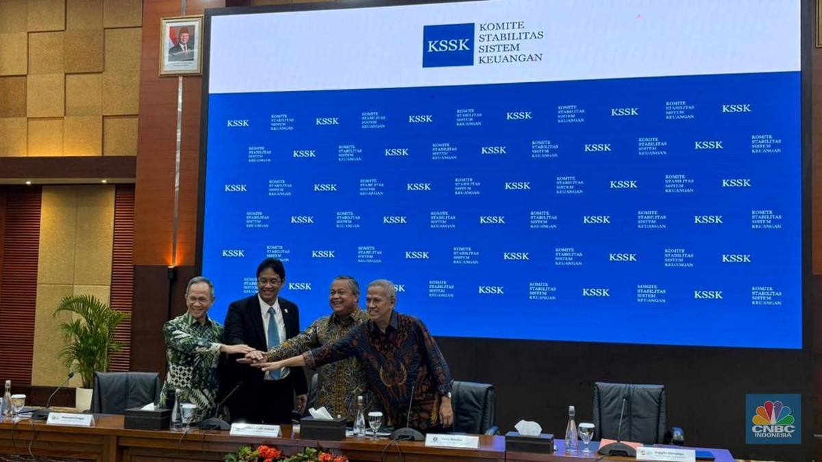 Foto: Rapat Komite Stabilitas Sistem Keuangan (KSSK)di Jakarta, Selasa (27/1/2026). (CNBC Indonesia/Zahwa Madjid)