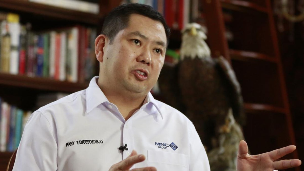 Foto: Presiden dan CEO Grup Media Nusantara Citra (MNC) Hary Tanoesoedibjo saat wawancara dengan The Associated Press di Jakarta, Indonesia.  (File Foto - AP/Achmad Ibrahim)
