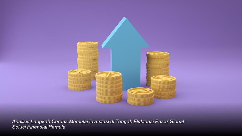 Grafik pertumbuhan ekonomi berbentuk panah hijau tajam menembus awan volatilitas di atas siluet gedung-gedung pusat keuangan modern.