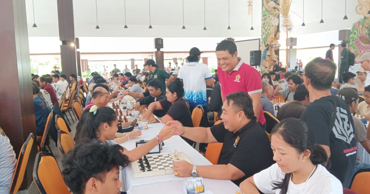 Foto Pembukaan Bali Rapid Open Tournament (BROT) 2026 di Blangsinga, Kabupaten Gianyar, Minggu (10/5)