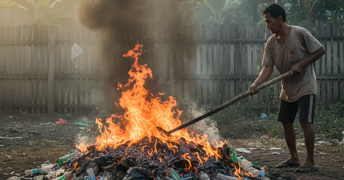 Foto Illustrasi Pembakaran Sampah yang terjadi di Bali (IST)