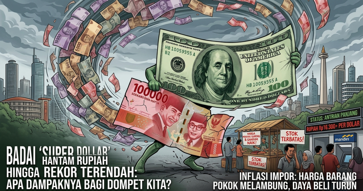 Badai ‘Super Dollar’ Hantam Rupiah hingga Rekor Terendah