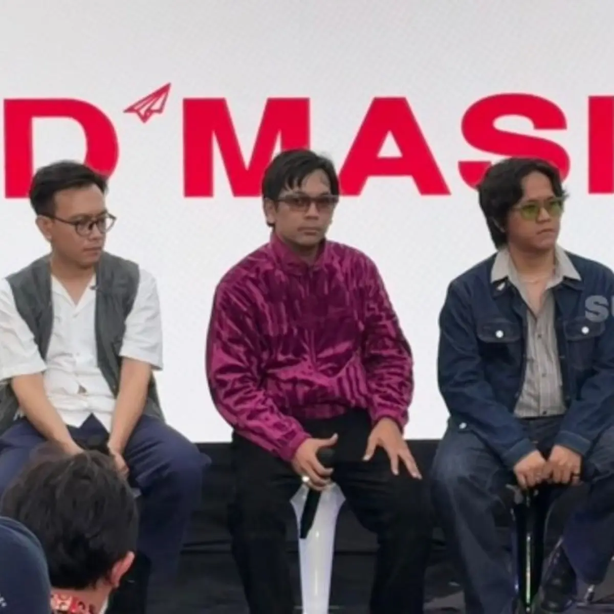 Grup band D'MASIV dalam jumpa pers di kawasan MH. Thamrin, Jakarta Pusat pada Rabu, 20 Mei 2026. [Suara.com/Tiara Rosana]