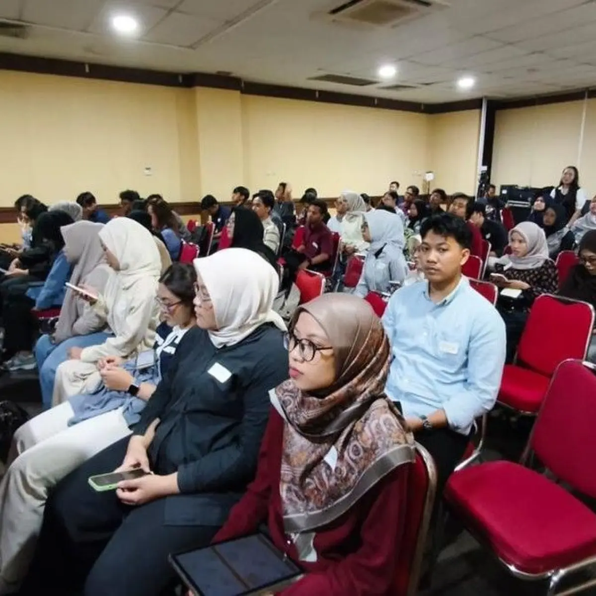 Suasana psikotes Career Corner CT Corp dalam rangkaian Jogja Financial Festival 2026, Sabtu (23/5/2026). Foto: Muhammad Iqbal Al Fardi/detikJateng