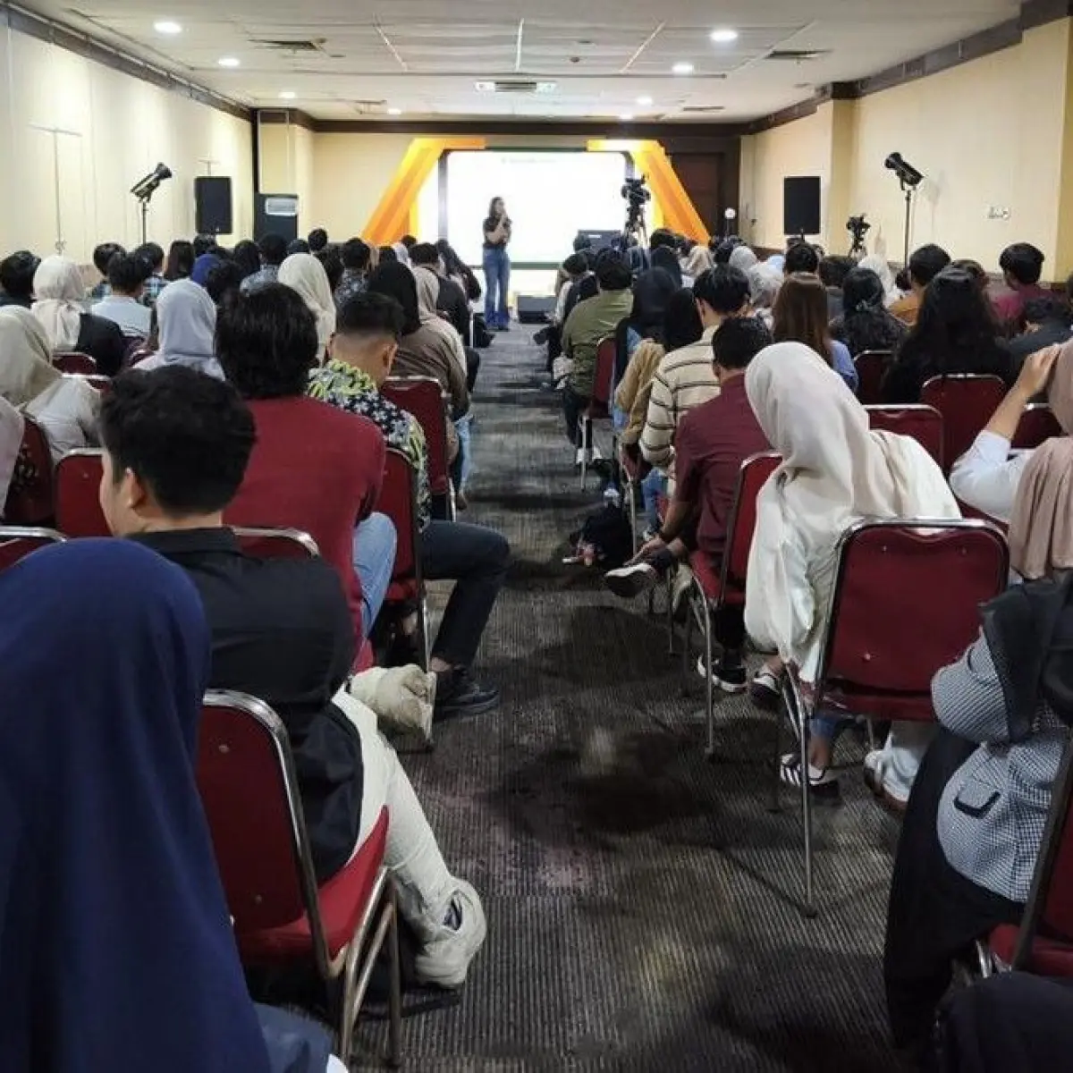 Suasana psikotes Career Corner CT Corp dalam event JFF 2026 di JEC, Bantul, Sabtu (23/5/2026). Foto: Muhammad Iqbal Al Fardi/detikJateng