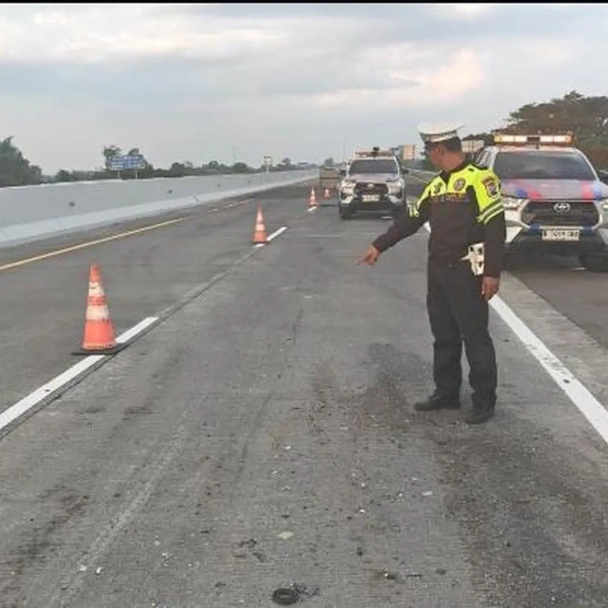 Lokasi kecelakaan mobil anggota DPR RI Kecelakaan di Tol Paspro (Foto: Dok. Istimewa)