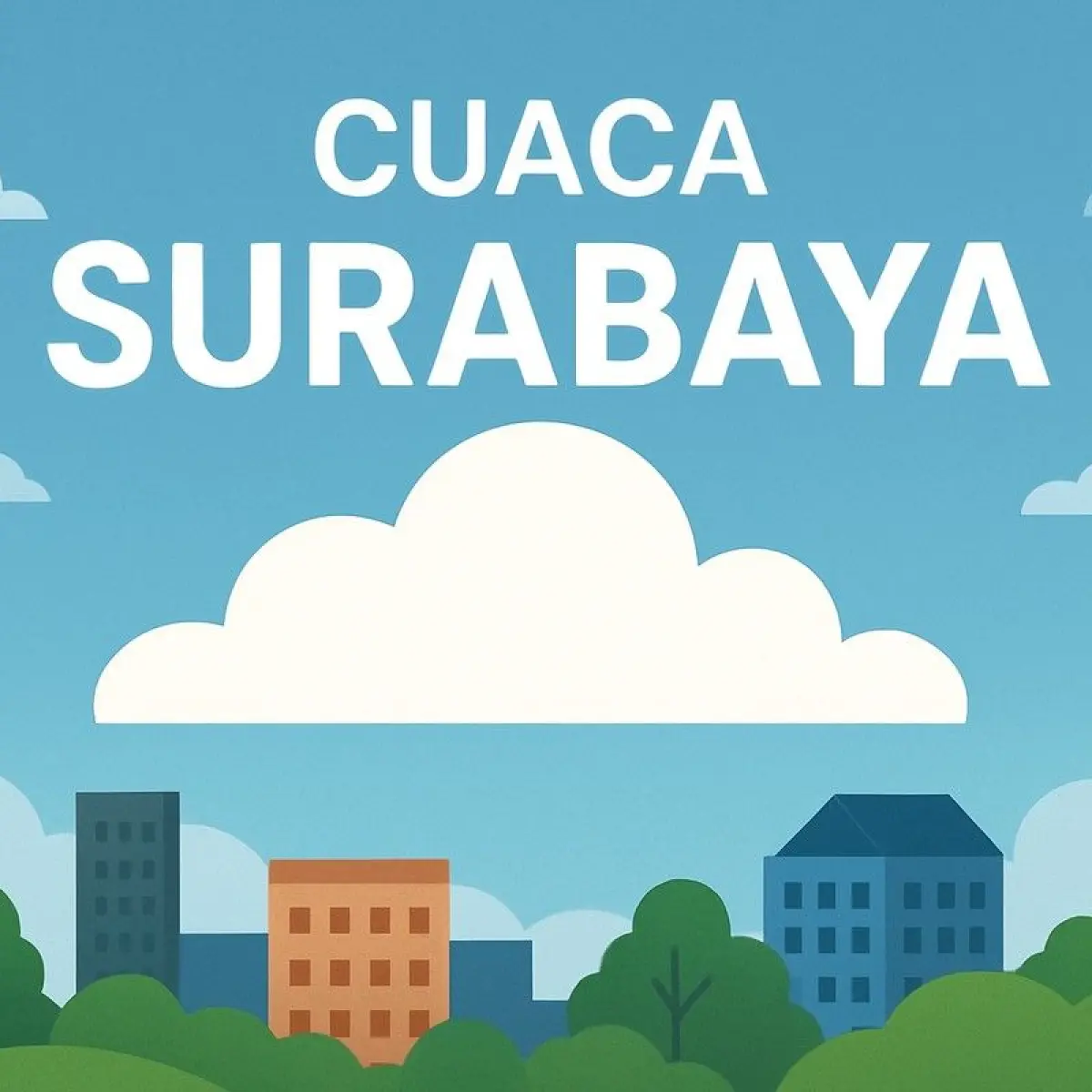 Ilustrasi Cuaca Surabaya Berawan. Foto: ChatGPT