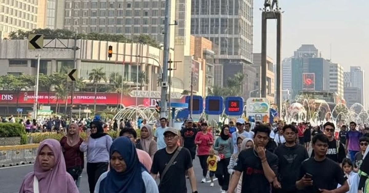 CFD Jakarta Dihentikan Sementara saat Waisak 31 Mei, Ganjil Genap Libur Dua Hari (Foto: Momen CFD di Bundaran HI/Instagram @infocfdjakarta)