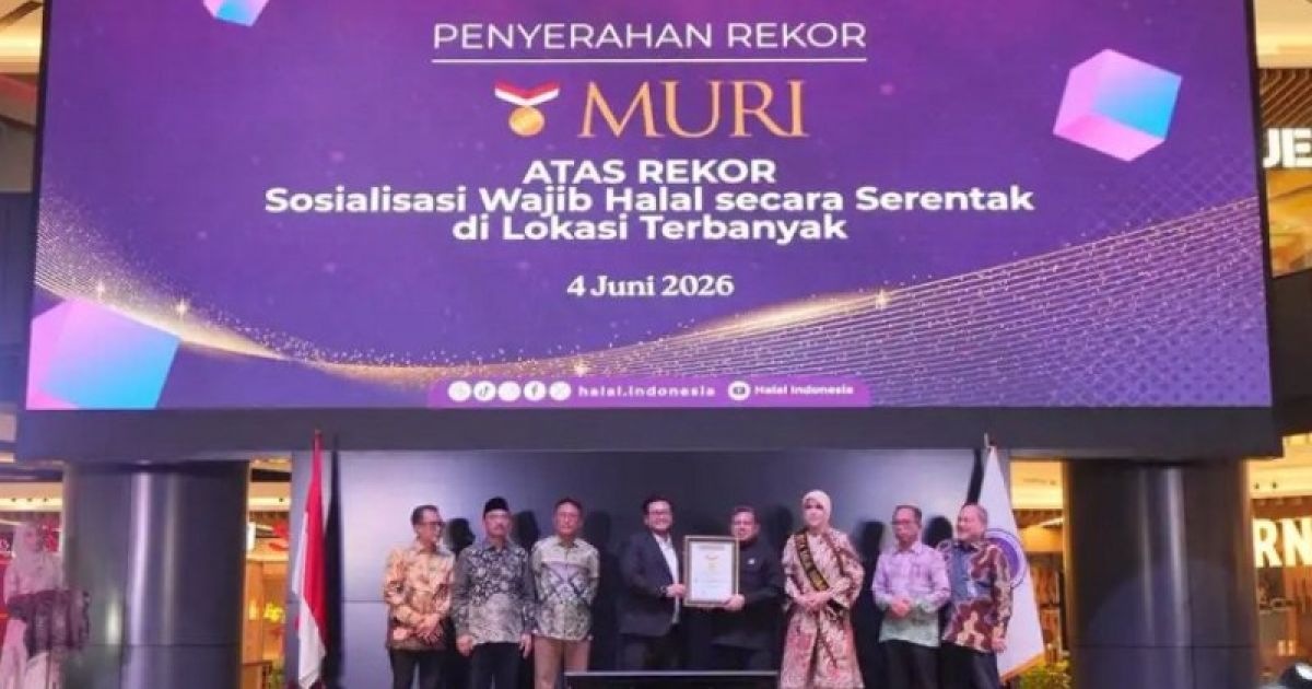 BPJPH Raih Rekor Dunia MURI Usai Sosialisasikan Wajib Halal Serentak di 2.183 Lokasi