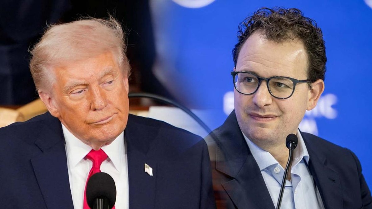 Foto: Kolase Presiden AS, Donald Trump dan CEO of Anthropic, Dario Amodei. (Reuters dan AFP)