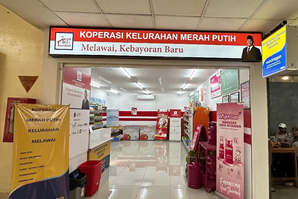 Penampakan dari depan Koperasi Desa Merah Putih yang berada di Kawasan Melawai, Blok M, Jakarta/Bisnis.com - Pernita