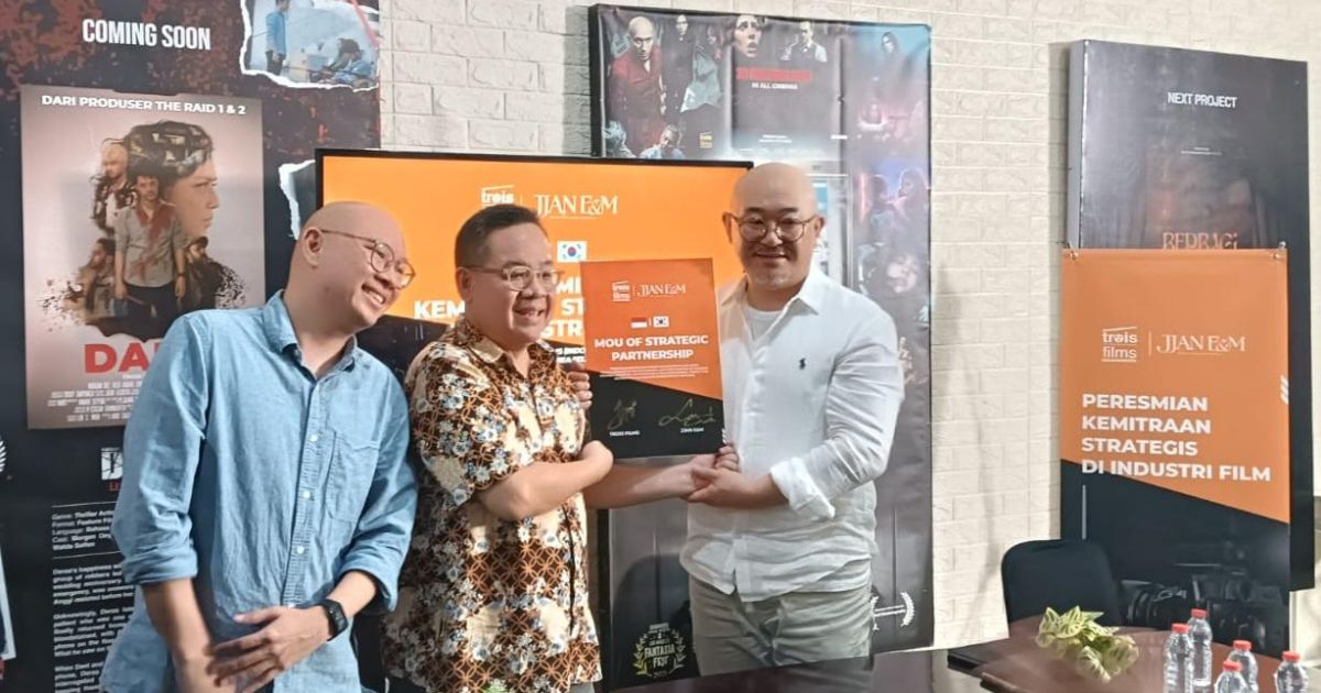 Industri film Indonesia makin mendunia! JJan E&M Korea Selatan resmi bermitra dengan Trois Films untuk memproduksi film fitur berstandar internasional. [Foto: ist]