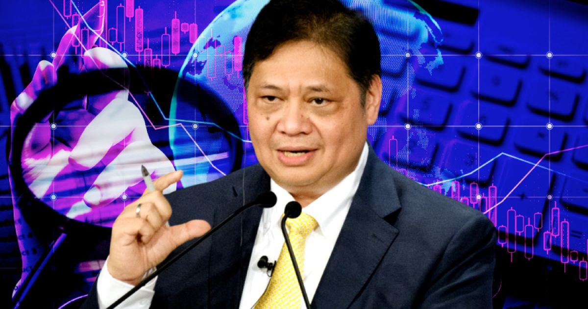 Menko Perekonomian Airlangga Hartarto: Pemerintah beri stimulus ekonomi bantuan non-tunai (Foto: Diolah oleh Bloomberg Technoz)
