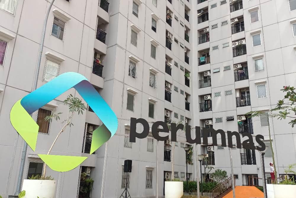 Proyek apartemen Samesta Sentraland Cengkareng yang dibangun Perum Perumnas di Cengkareng, Jakarta Barat, Senin (13/5/2024) - BISNIS/Ni Luh Anggela.