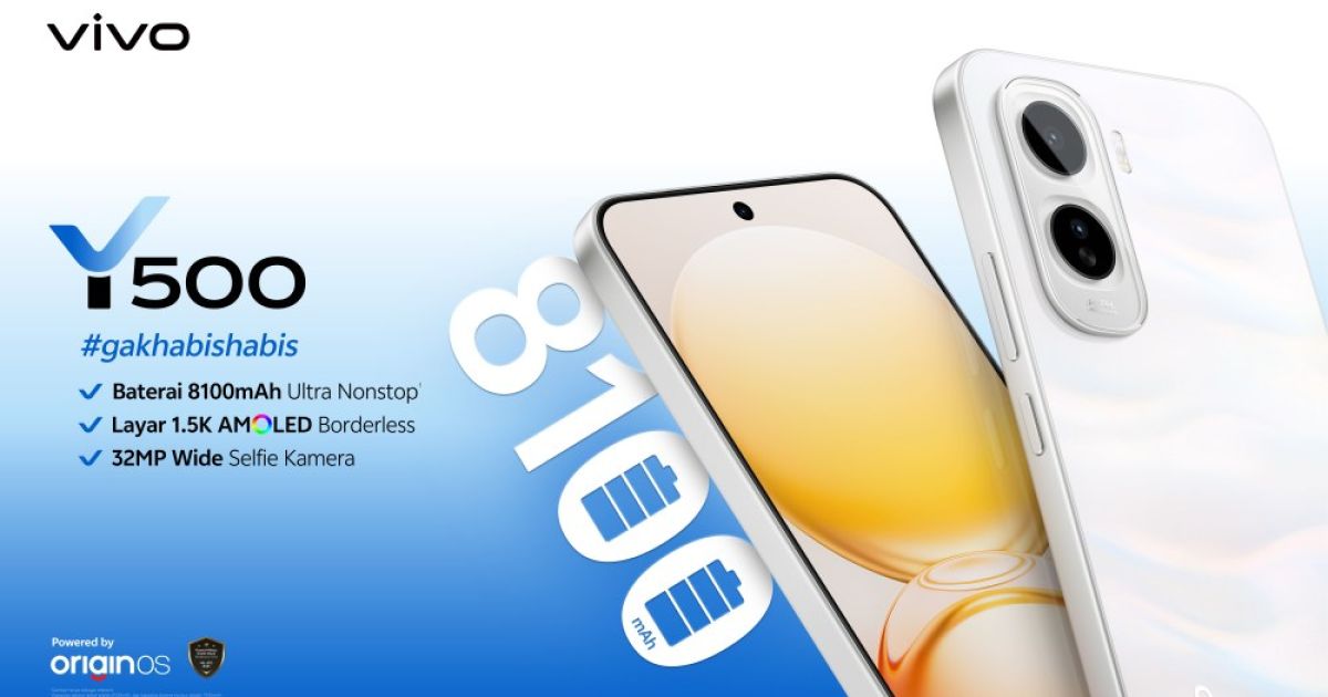 vivo Y500 Resmi Meluncur, Bekali Baterai 8100mAh dan Layar 1,5K AMOLED