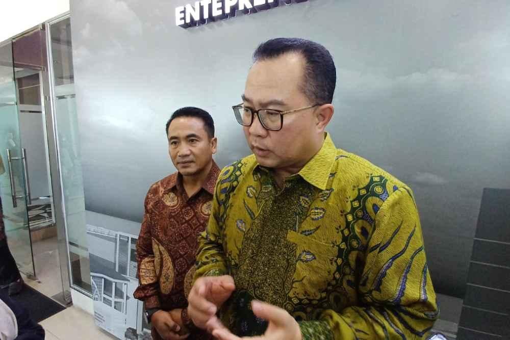 Kepala Badan Riset dan Inovasi Nasional (BRIN) RI Arif Satria saat memberikan keterangan di Universitas Muhammadiyah Surabaya/Bisnis-Julianus Palermo