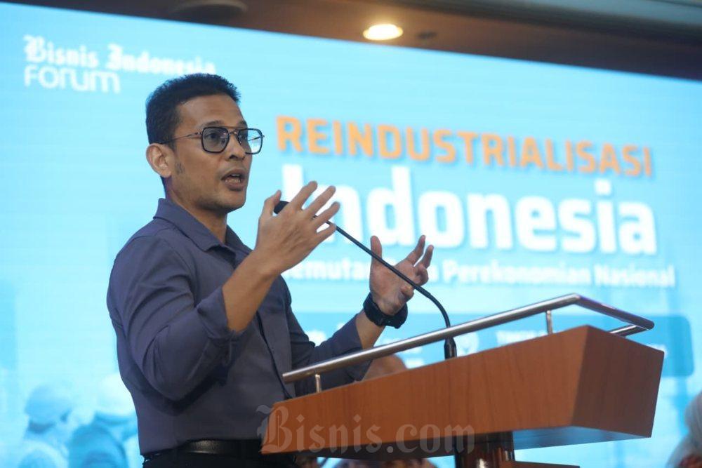 Tenaga Ahli Badan Komunikasi Pemerintah (Bakom) Fithra Faisal dalam acara Bisnis Indonesia Forum : Reindustrialisasi Indonesia, Memutar Roda Perekonomian Nasional, di Jakarta pada Rabu (8/7/2026)./Bisnis-Eusebio Chrysnamurti