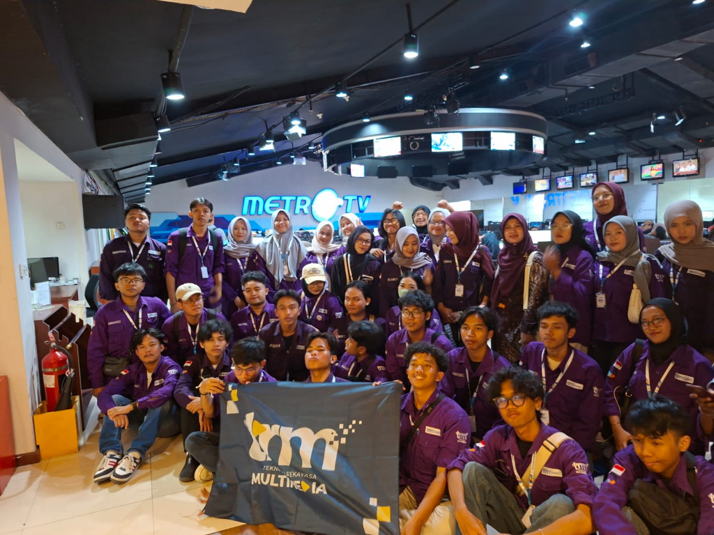 Mahasiswa PNC media visit ke Metro TV. Foto: Ilham Pratama/Medcom.id