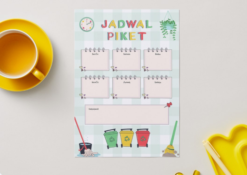 Templat Jadwal Piket Canva. DOK Canva