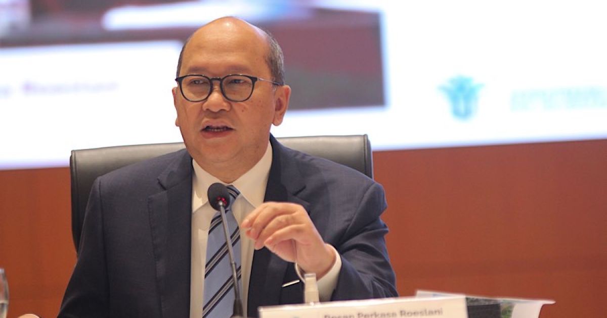 Menteri Investasi dan Kepala BKPM, Rosan Perkasa saat konfrensi Pers RAPBN dan Nota Keuangan di Jakarta, Jumat (15/8/2025) lalu. (Foto: Bloomberg Technoz/Andre)