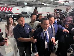 Foto: Hotman Paris Hutapea saat berada di Kejagung (Rumondang/detikcom)