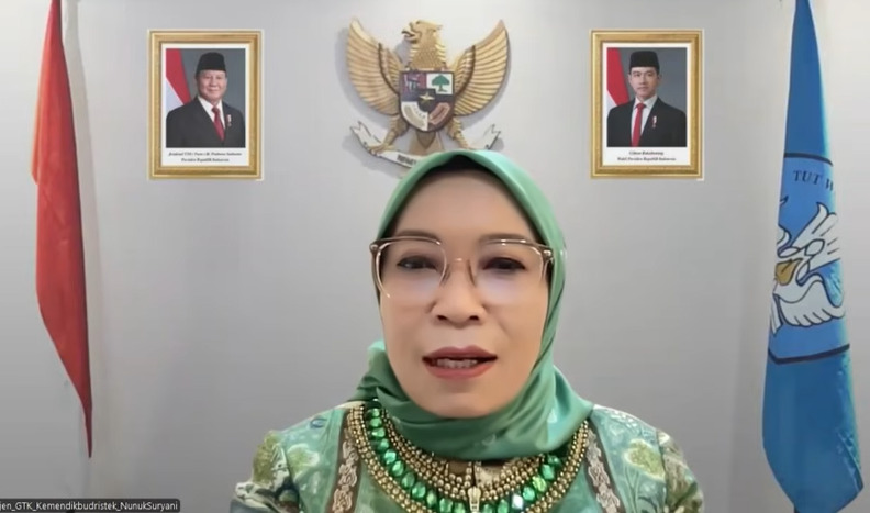 Dirjen GTK Nunuk Suryani. Foto: Youtube Ditjen GTK