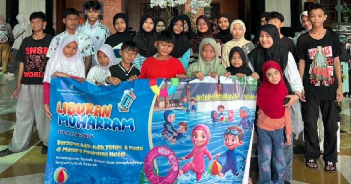 Menara Peninsula Hotel menngadakan kegiatan sosial Liburan Muharram bersama Adik-Adik Yatim dan Piatu di masa liburan sekolah. foto: Menara Peninsula Hotel