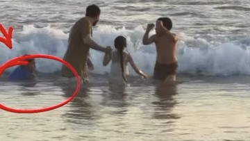 Anak Meisya nyaris tenggelam. Foto: dok instagram Meisya Siregar
